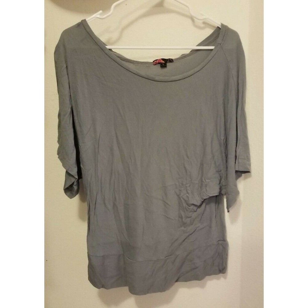 Forever 21 slouchy gray dolman short sleeve top juniors L